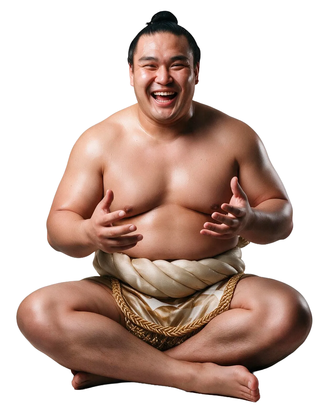 Personnage sumo souriant, visuel de Mitosumo