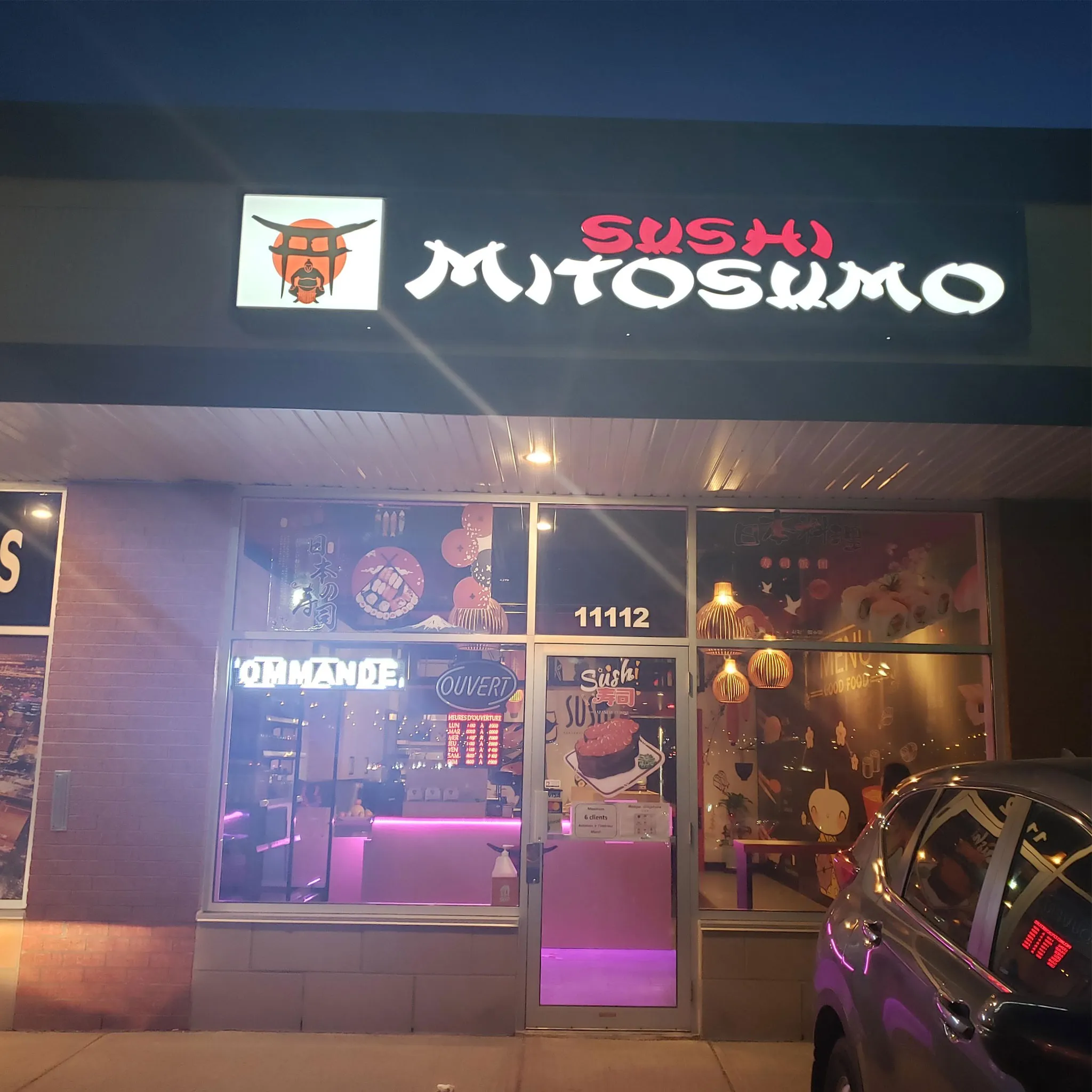 Façade et enseigne du restaurant Mitosumo à Mirabel